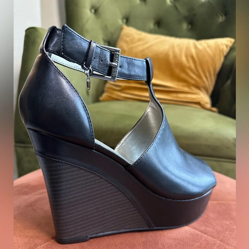 NEW! Guess Black GFRorie Wedges - Picture 12 of 16